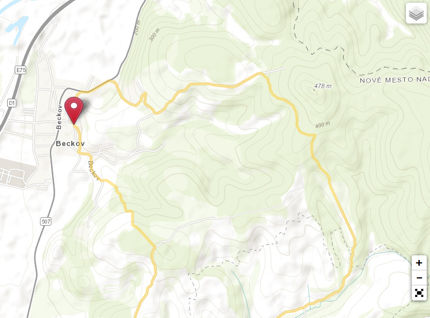 mapa beckovsky okruh