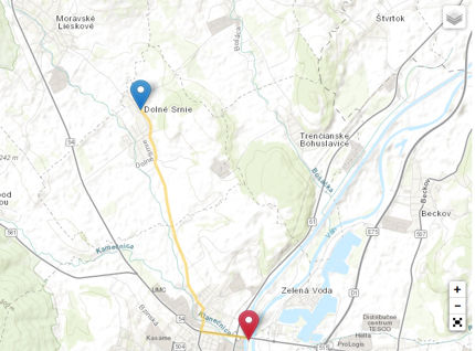 mapa dolne srnie