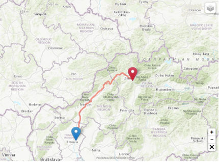 mapa vazska